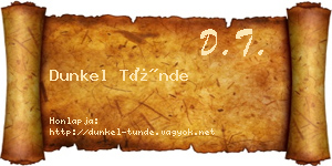 Dunkel Tünde névjegykártya